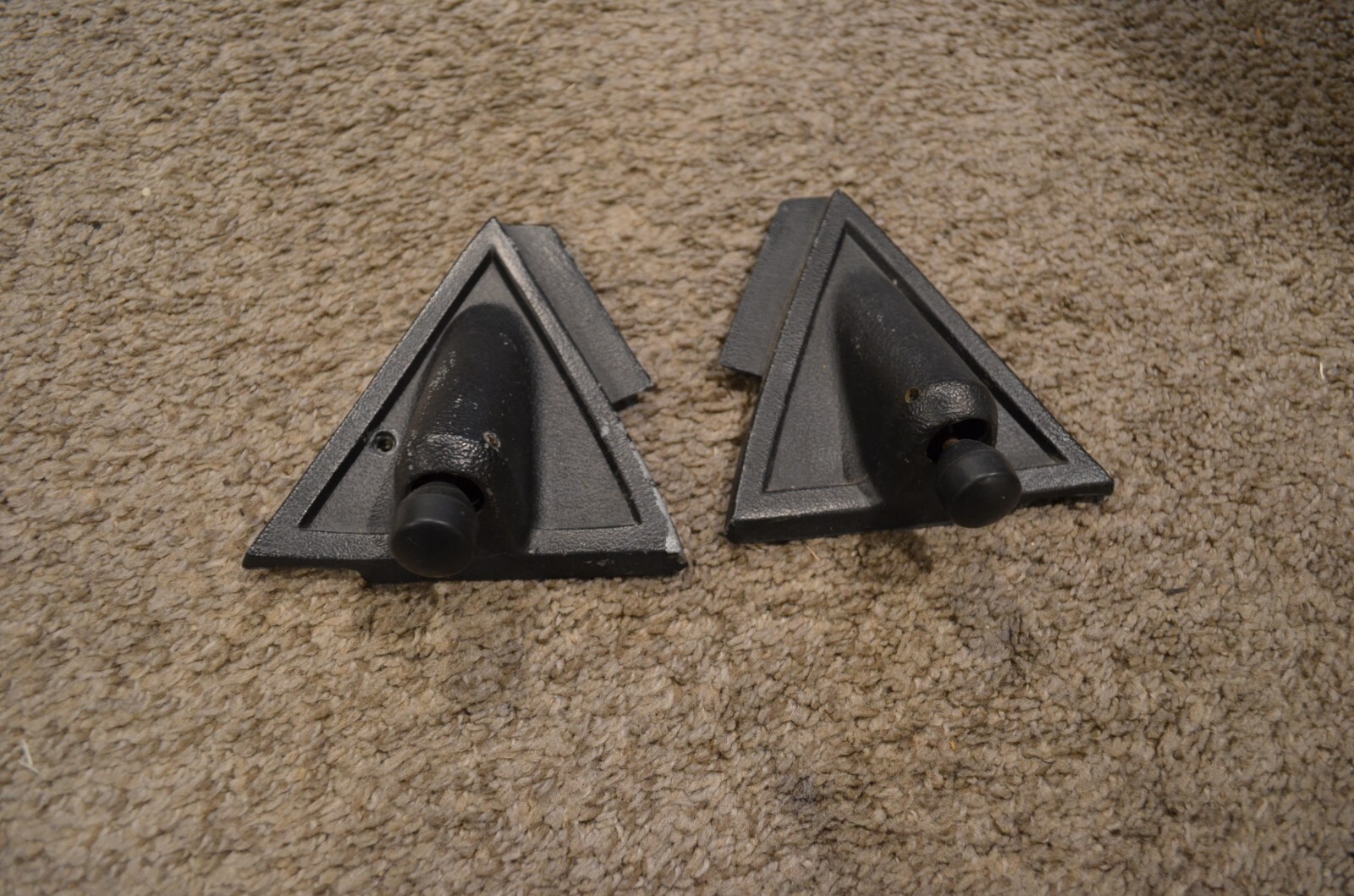 1979-1986 FORD MUSTANG GT MIRROR COVERS BOLT CAPS TRIM BEZEL PAIR LEVERS