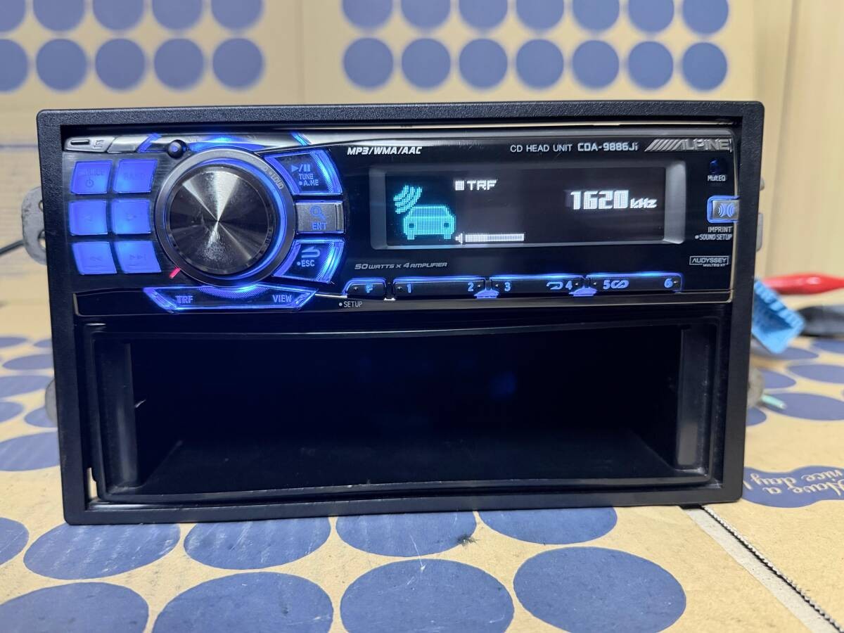 Alpine CDA-9886Ji 1DIN Car Audio USB/CD Player Tested Japan