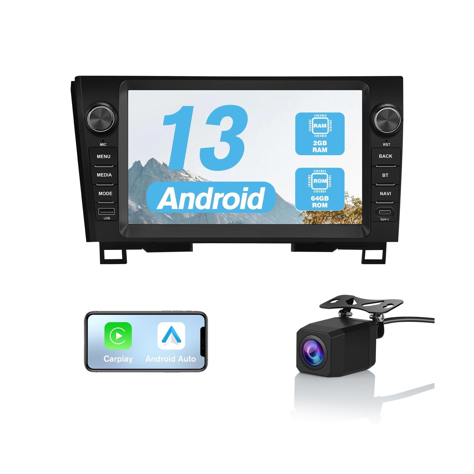 9 Inch Car Radio for Toyota Tundra 2007-2013 Sequoia 2008-2018, Android 13 To…