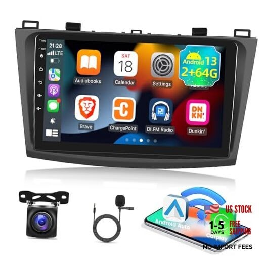 [2G+64G] Car Radio for Mazda 3 2009-2013, Android 13 Touch Screen Car Play