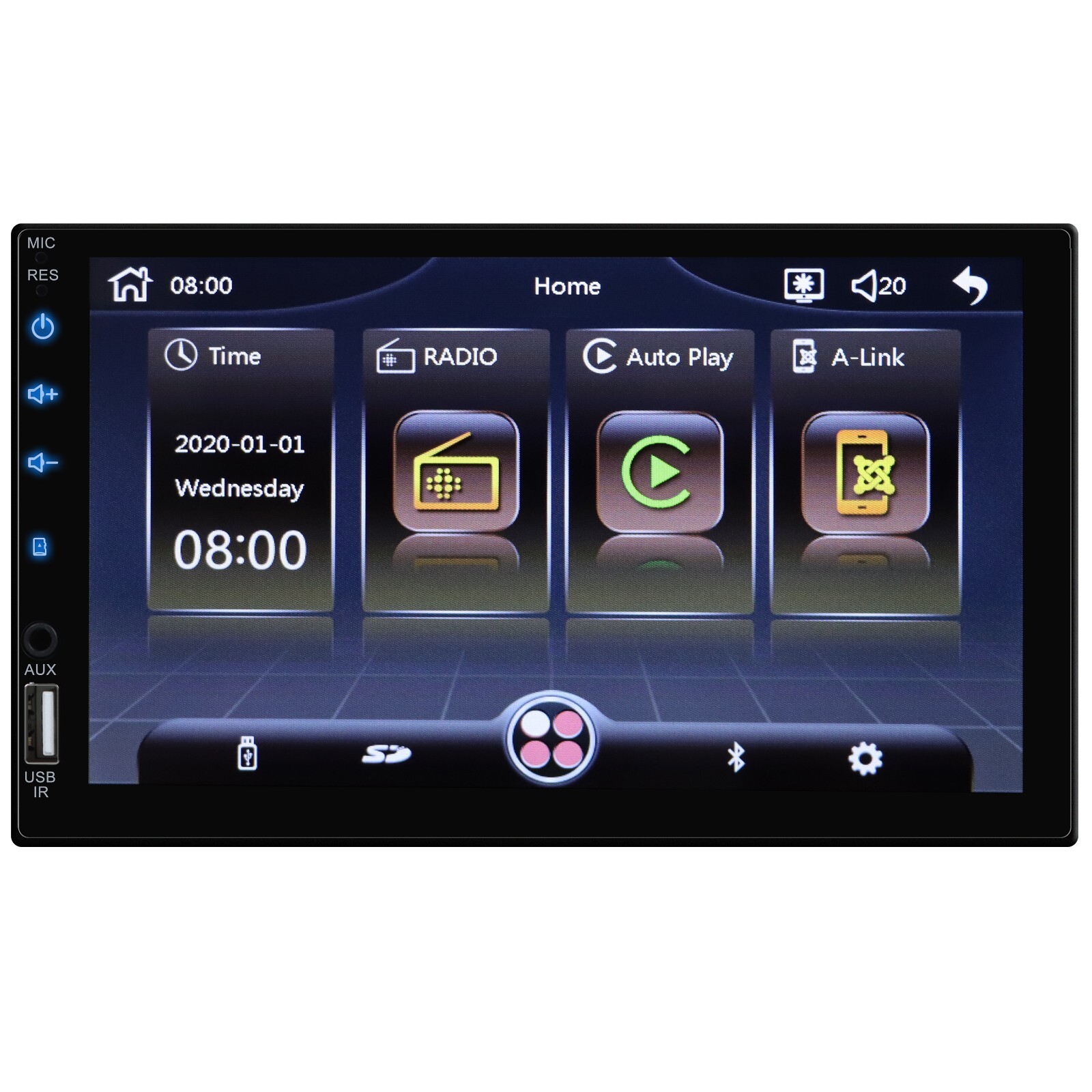 7″ Car Stereo Receiver Work w/ Bluetooth, Apple CarPlay, Android Auto, BackupCAM