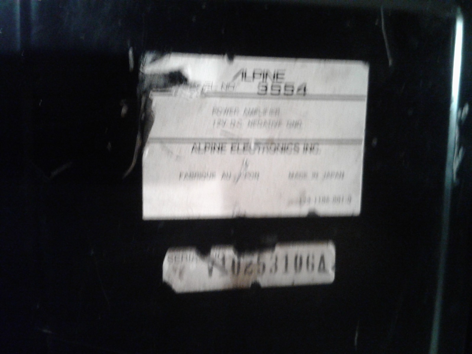 Vintage Alpine 3554 4/3/2 channel power amplifier