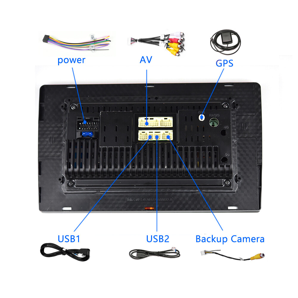 2Din Android 10.1″ Car Radio Apple/Andriod Car Play Touch Screen GPS WiFi Player