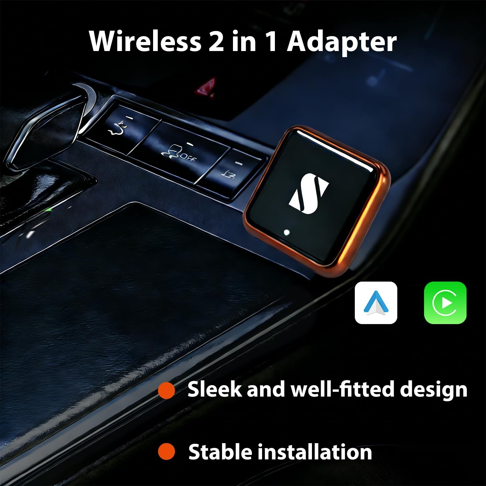 Wireless CarPlay Adapter & Android Car Wireless Adapter UK, for Apple CarPlay…