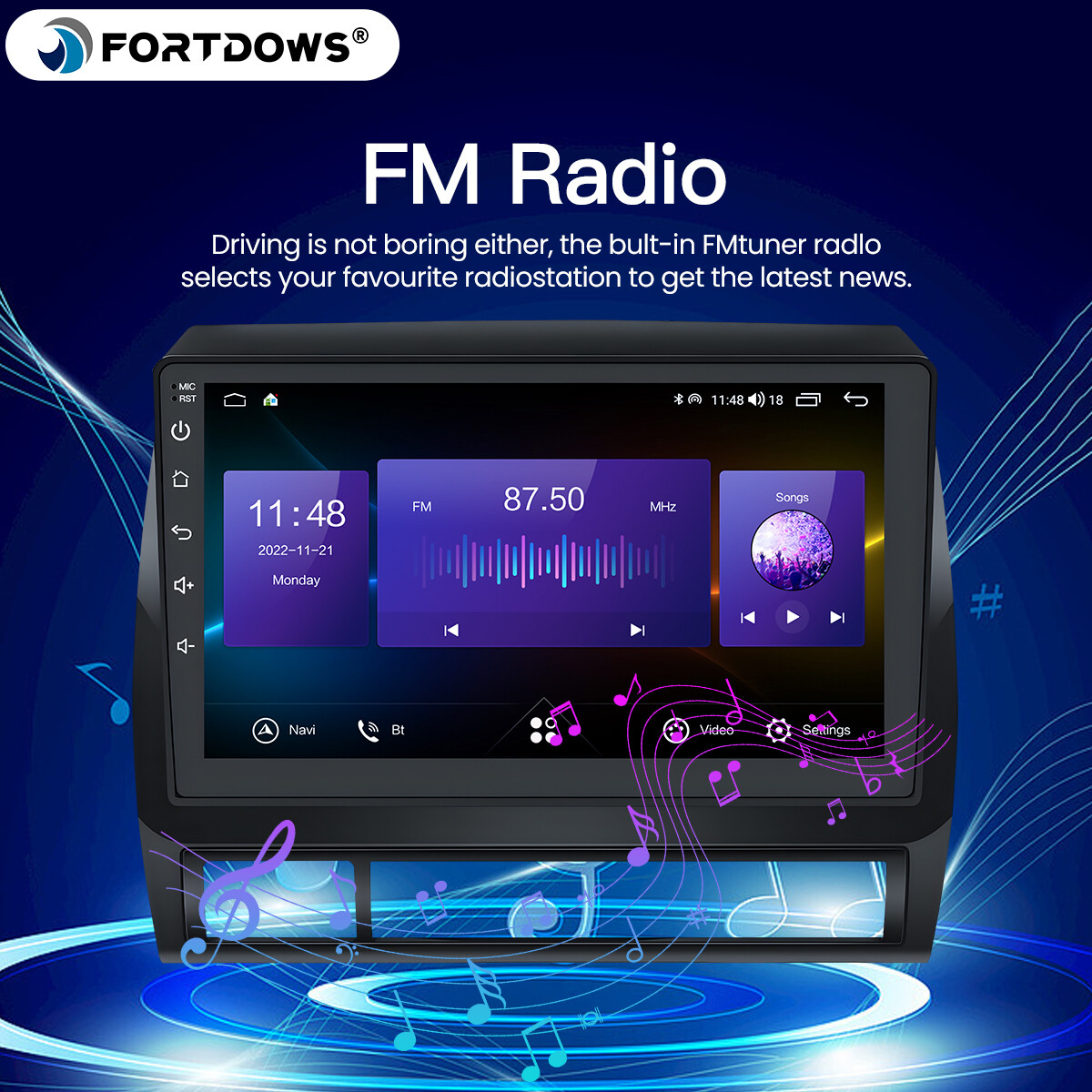 4+64GB Android 13.0 For TOYOTA TACOMA 2005-2013 CarPlay Stereo Radio Navigation