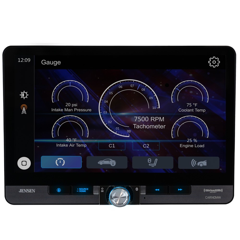 Jensen CAR140MW 10.1” LED Backlit Touchscreen Car Radio/AV Receiver – CAR140MW