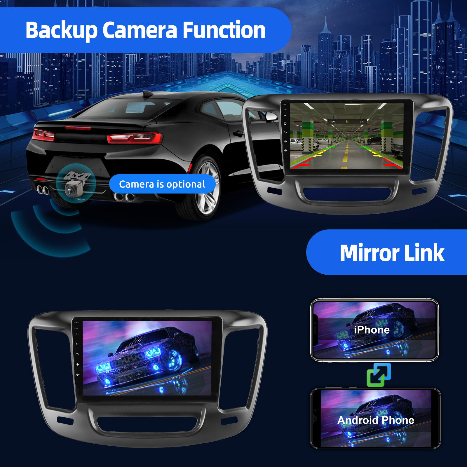4+64GB For 2015-2019 Chrysler 200 200C 200S Android Car Stereo Radio carplay Cam
