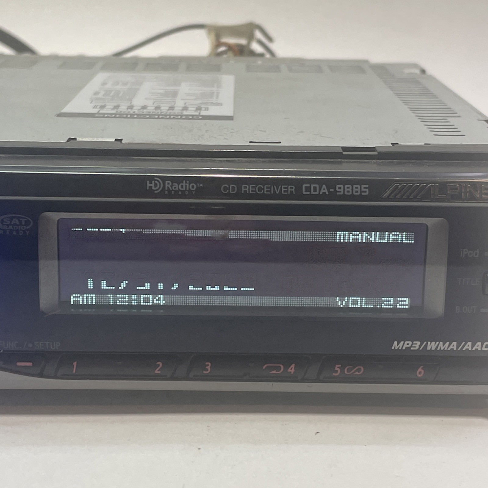 Alpine CDA-9885 CD Player In Dash Receiver Tested And Working No Harness
