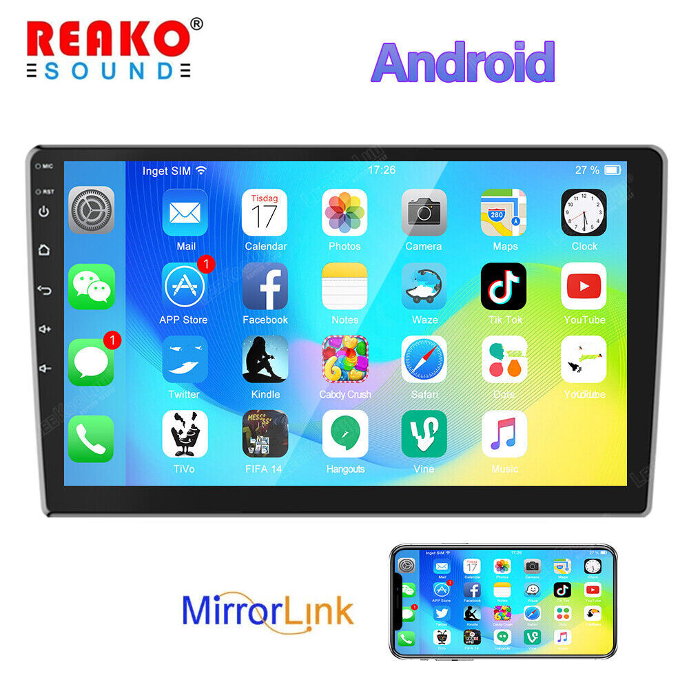 Double 2 DIN 9″ Android 11 Touch Screen Car Stereo Radio GPS Navi Bluetooth WIFI