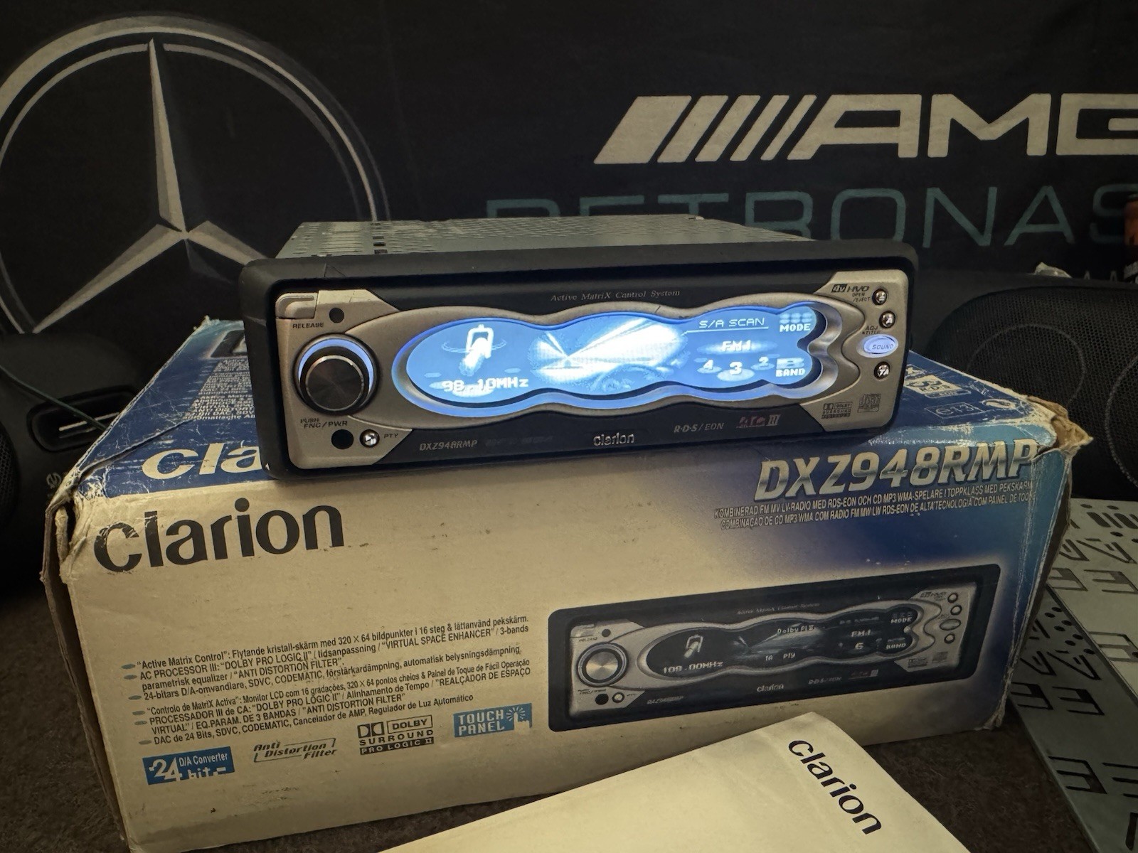 Rare CLARION DXZ948MP Car Radio LM/MW/FM CD/MP3 Receiver Sensor Animation Displa