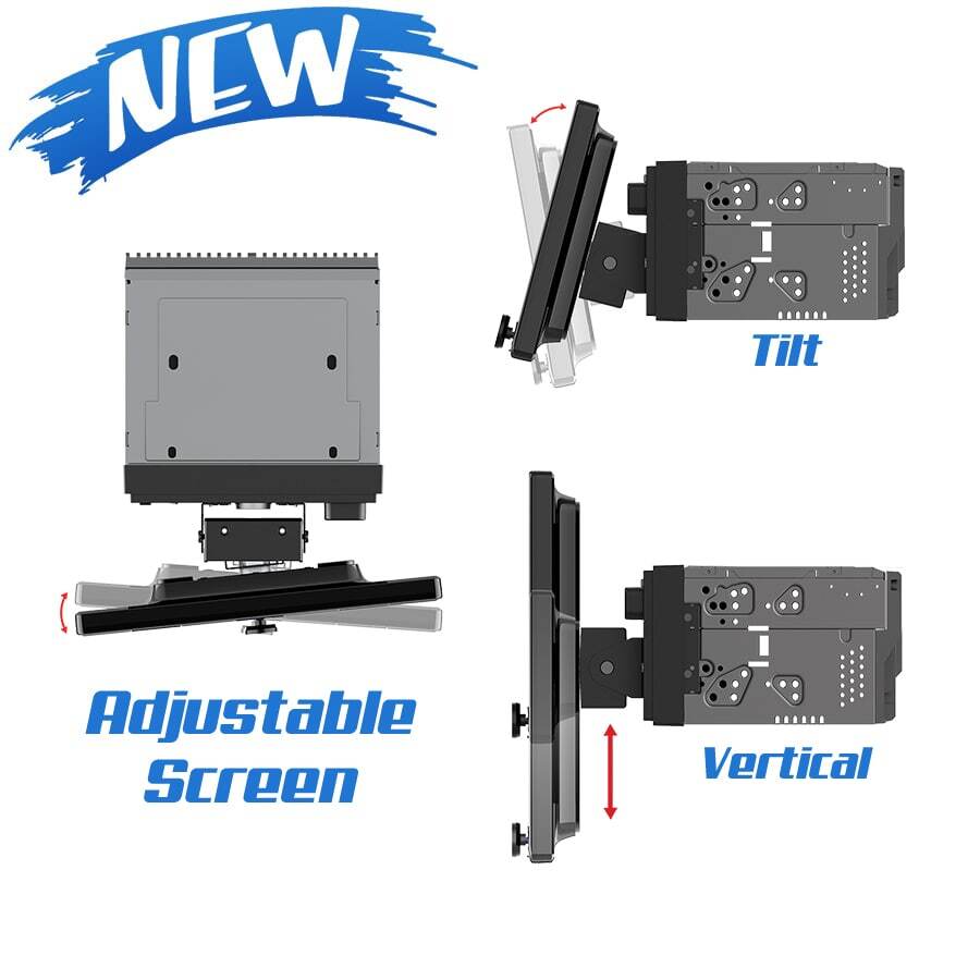 Soundstream 10.6″ 2 DIN DVD Player Apple Carplay Android Auto Stereo VRCPAA-106F