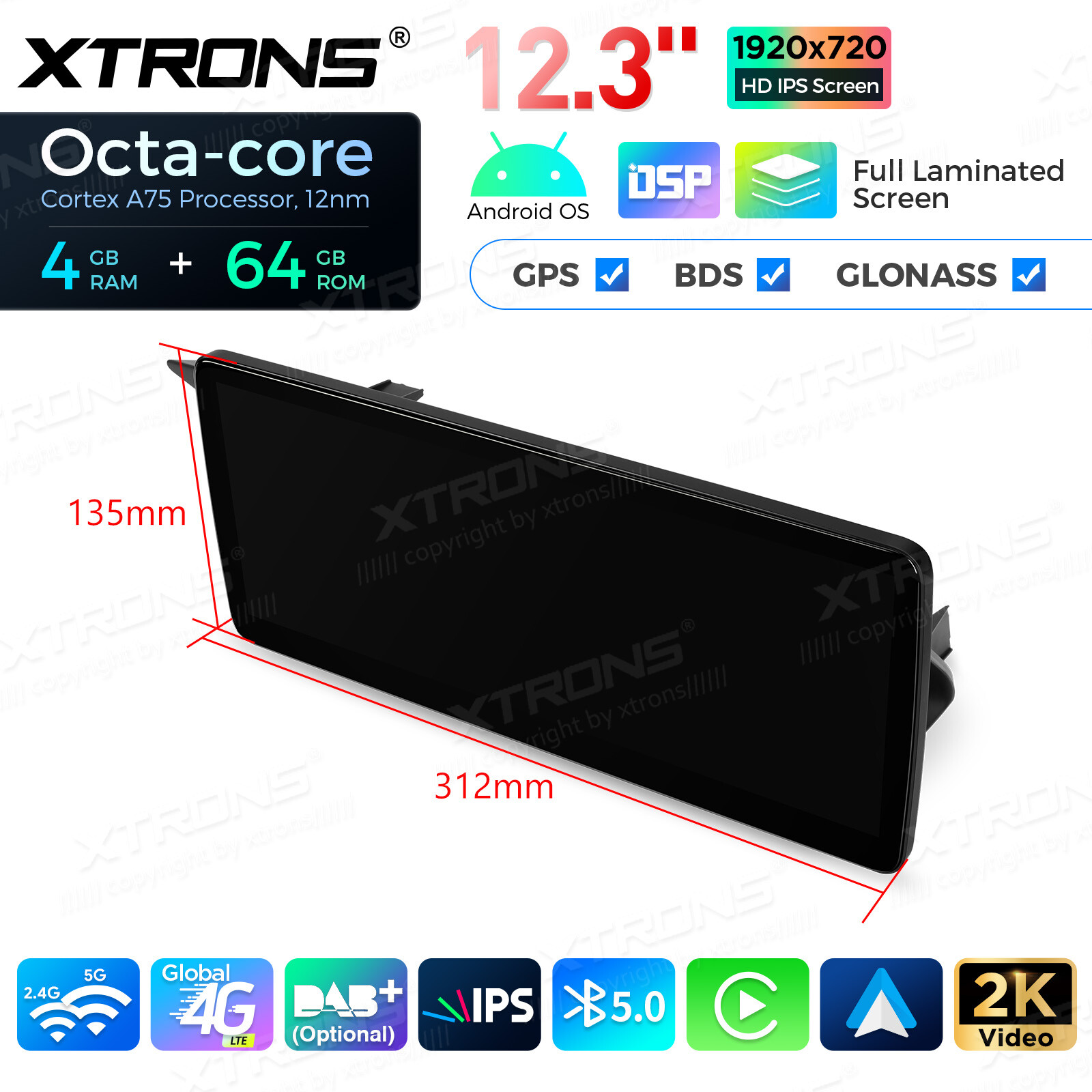 12.3″ HD Android 14 Retrofit Car Stereo Navi For Benz E-Class S212 W212 NTG4.0