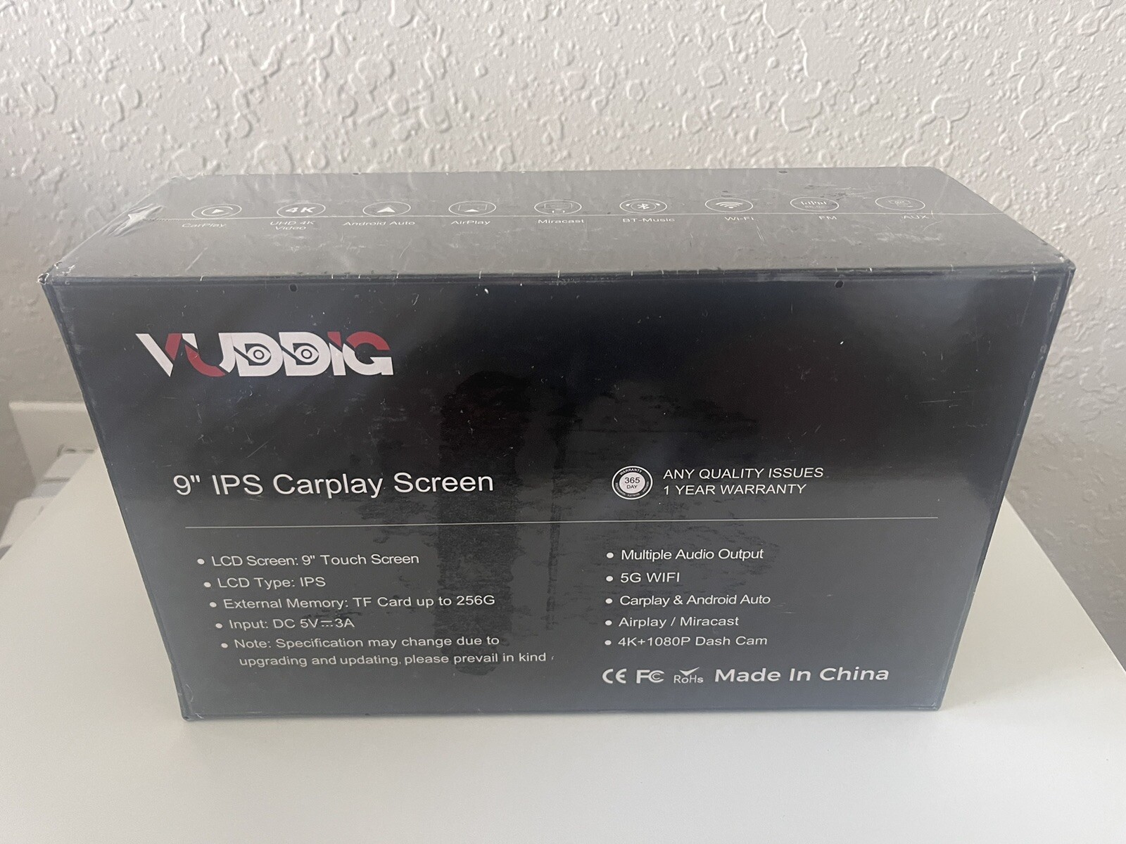 Portable Carplay Screen for Car, VUDDIG 4K Dash Cam, Wireless Carplay Screen …