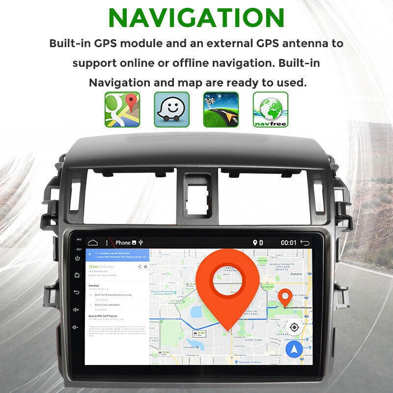 Carplay Car Radio Stereo Carplay For 2009-2013 Toyota Corolla Radio GPS Camera