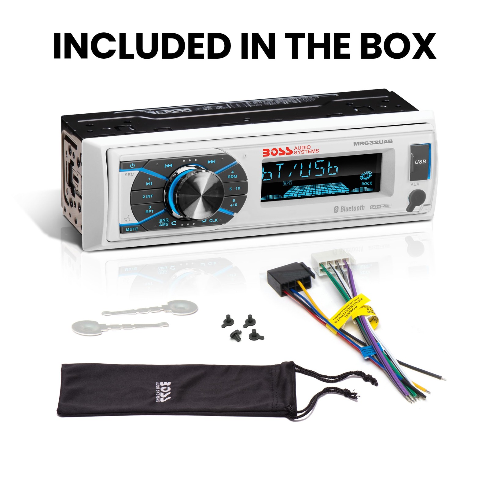 Boss Mr632uab Weatherproof Bluetooth Digital Media Player With Usb And Radio