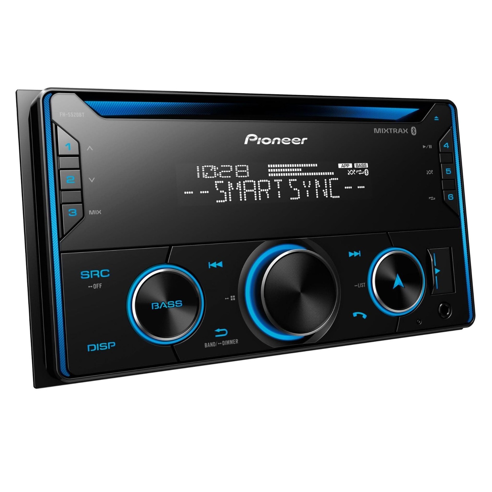 Pioneer FH-S520BT Double-DIN CD Receiver with Bluetooth & Smart Sync