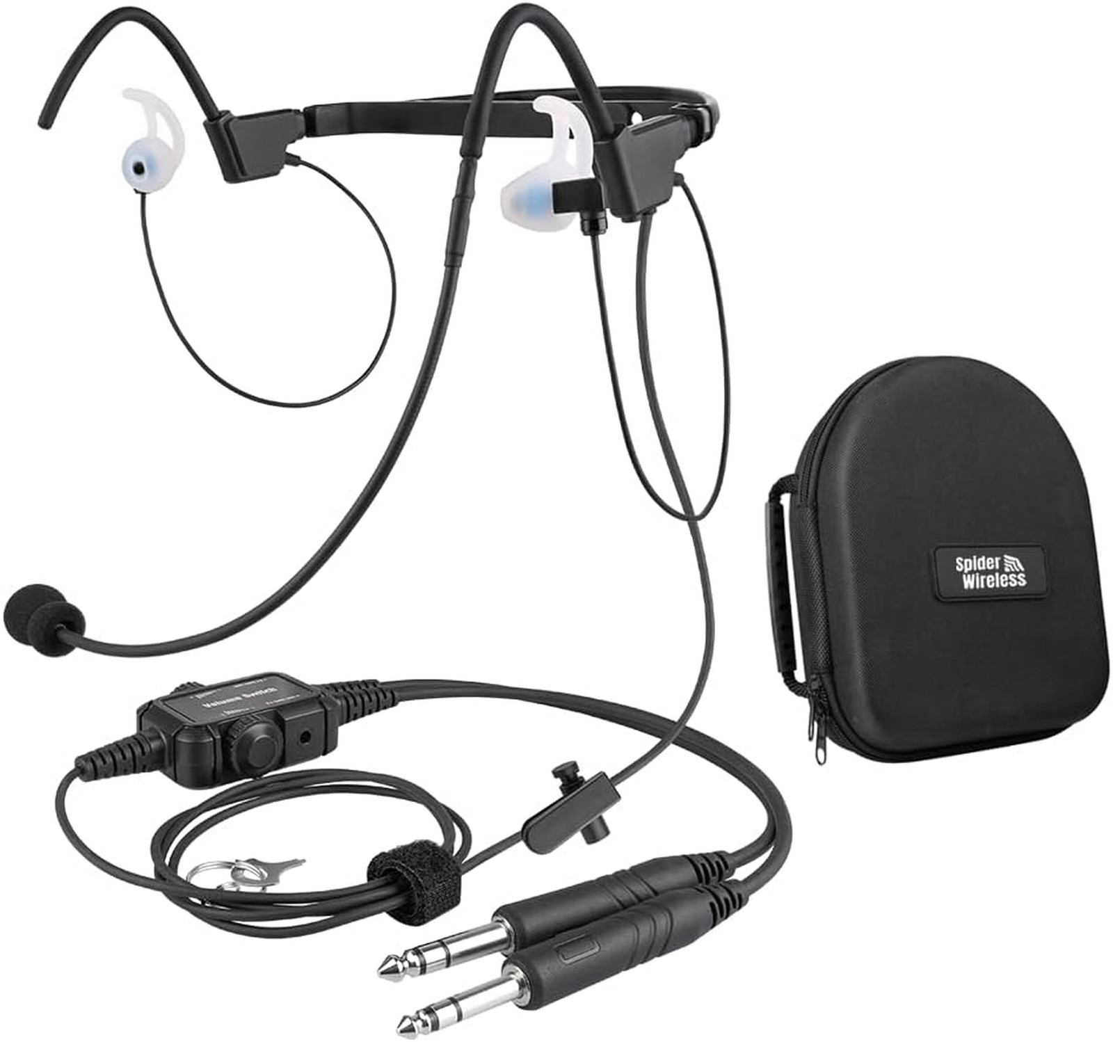 In-Ear Aviation Headset with GA Dual Plugs, Lightweight Mono Stereo MP3 Input
