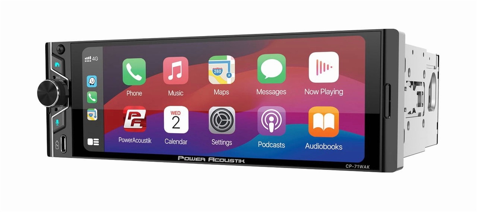 Power Acoustik Car Stereo Single DIN 65Inch Color Touchscreen Wireless G2U
