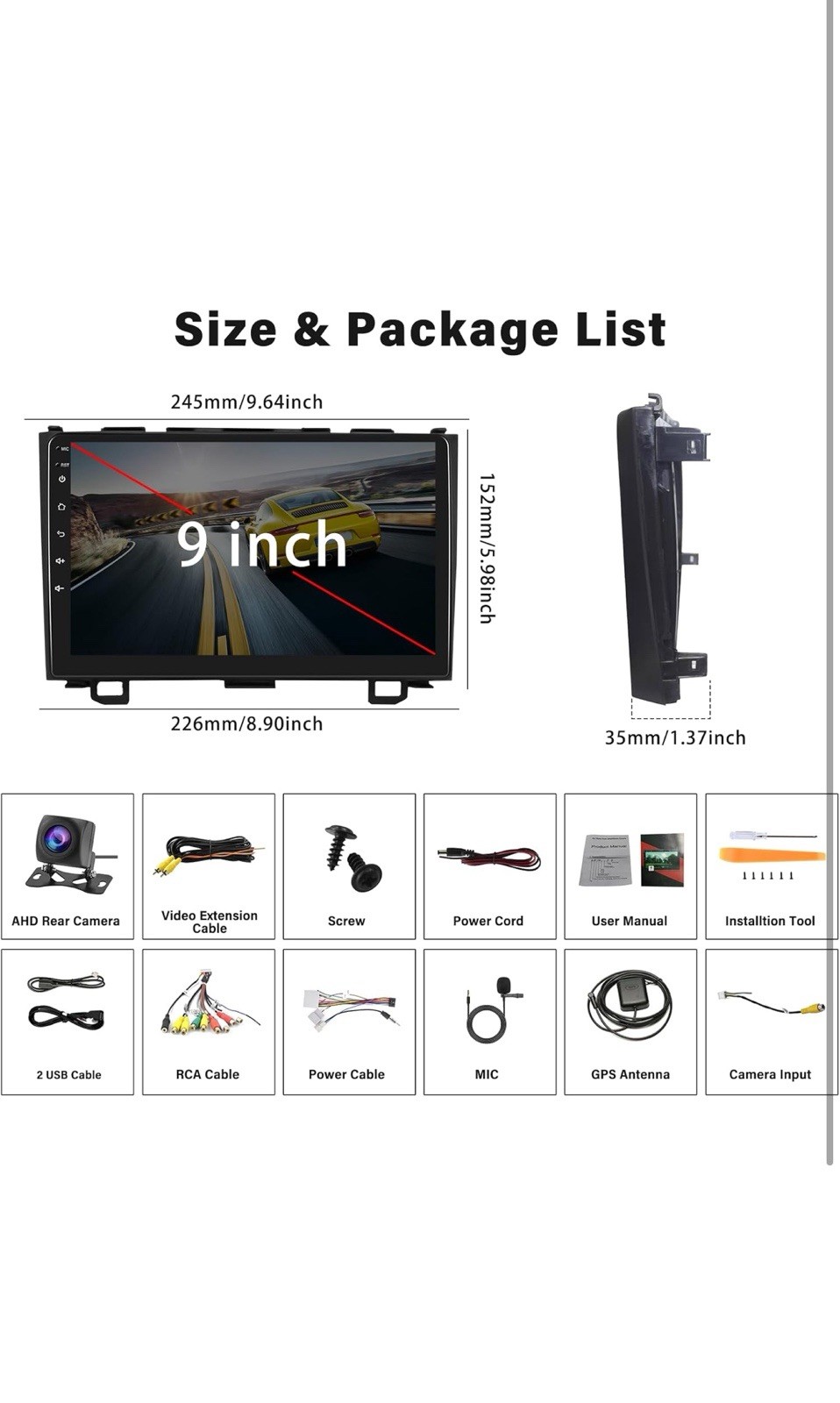 2G+64G Android Car Radio Stereo for Honda CRV 2007-2011 Wireless Apple Carpla…
