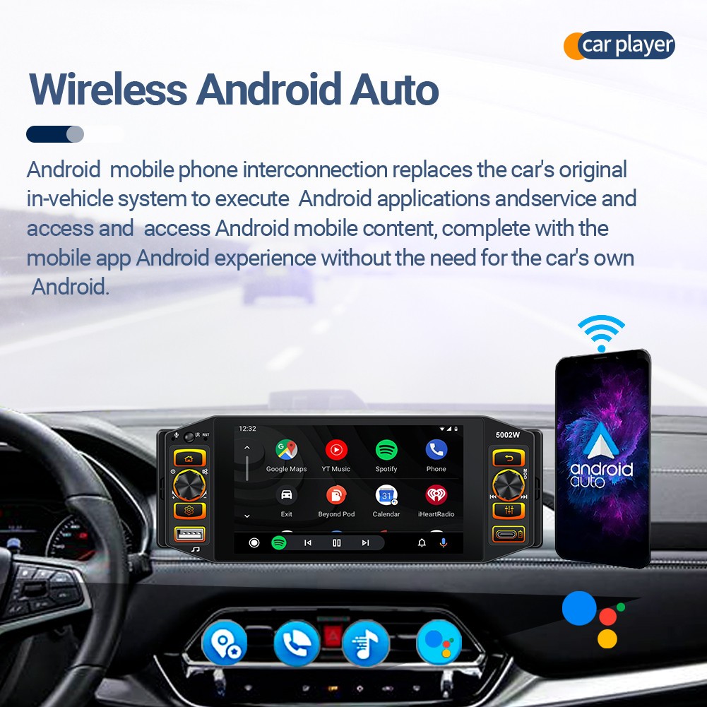 1Din Car Multimedia MP5 Player Touch Screen FM/RDS Radio Stereo Mirror Link