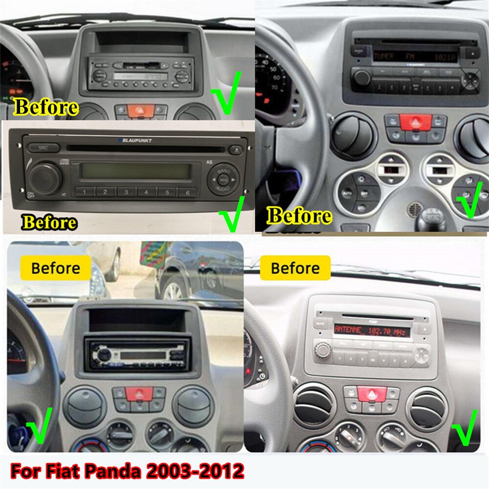 Car Stereo MP5 Player 4+32GB For Android Auto W/Camera For Fiat Panda 2003-2012