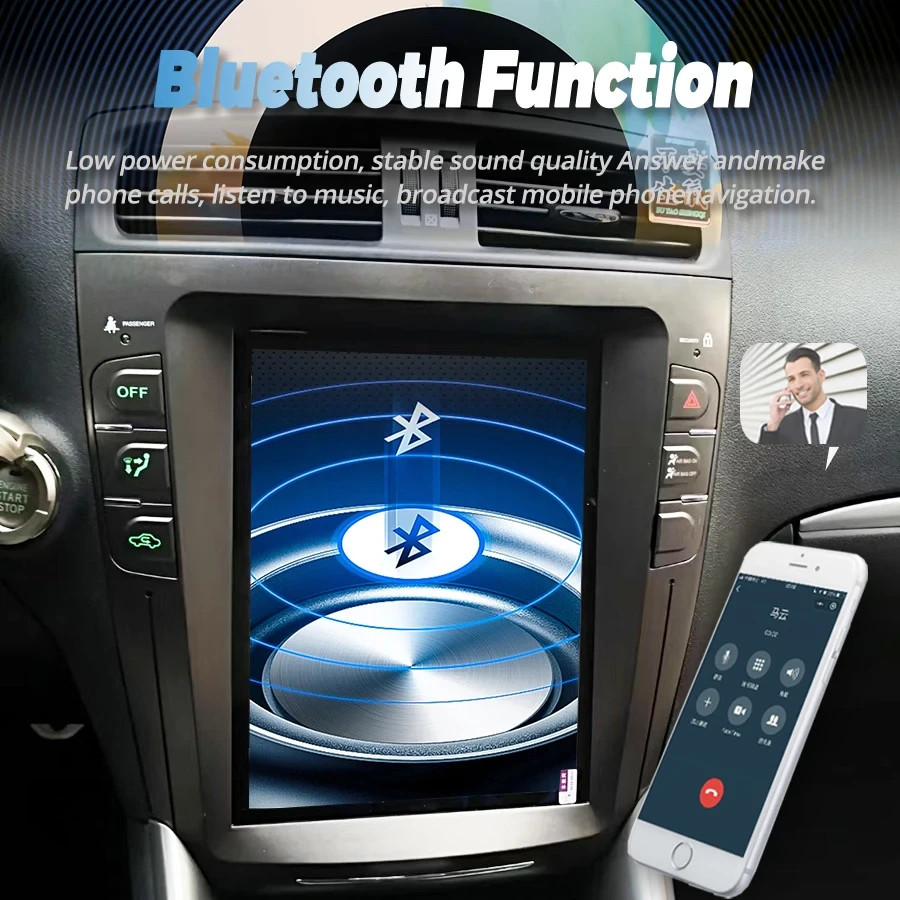 10.4″ Android 13 Car Radio GPS Carplay Screen Navigation For lexus IS250 IS350