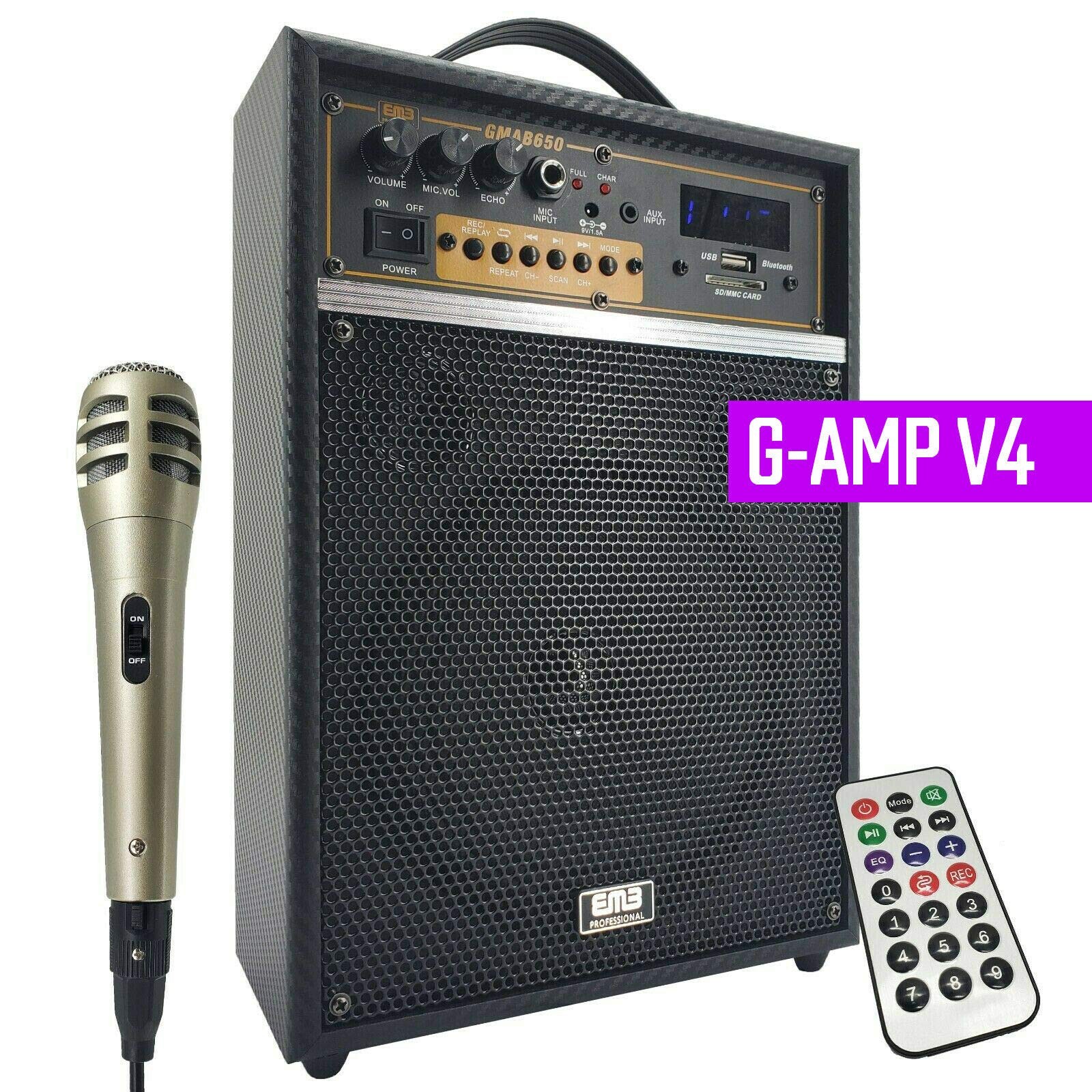 Rechargeable Guitar Amplifier Speaker 300 Watts Peak Power Combo Built-in…