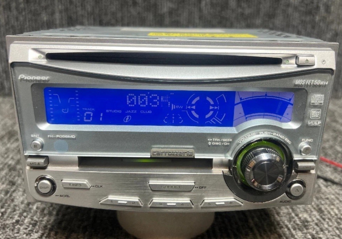 JDM Pioneer Carrozzeria FH-P055MD 2DIN Car Audio CD MD Player Tested Working