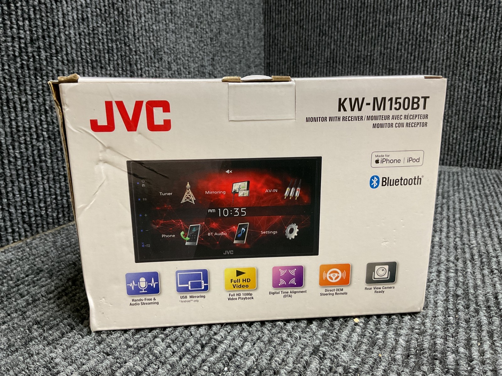 JVC KW-M150BT Digital Media Receiver featuring 6.8″ WVGA Capacitive Monitor