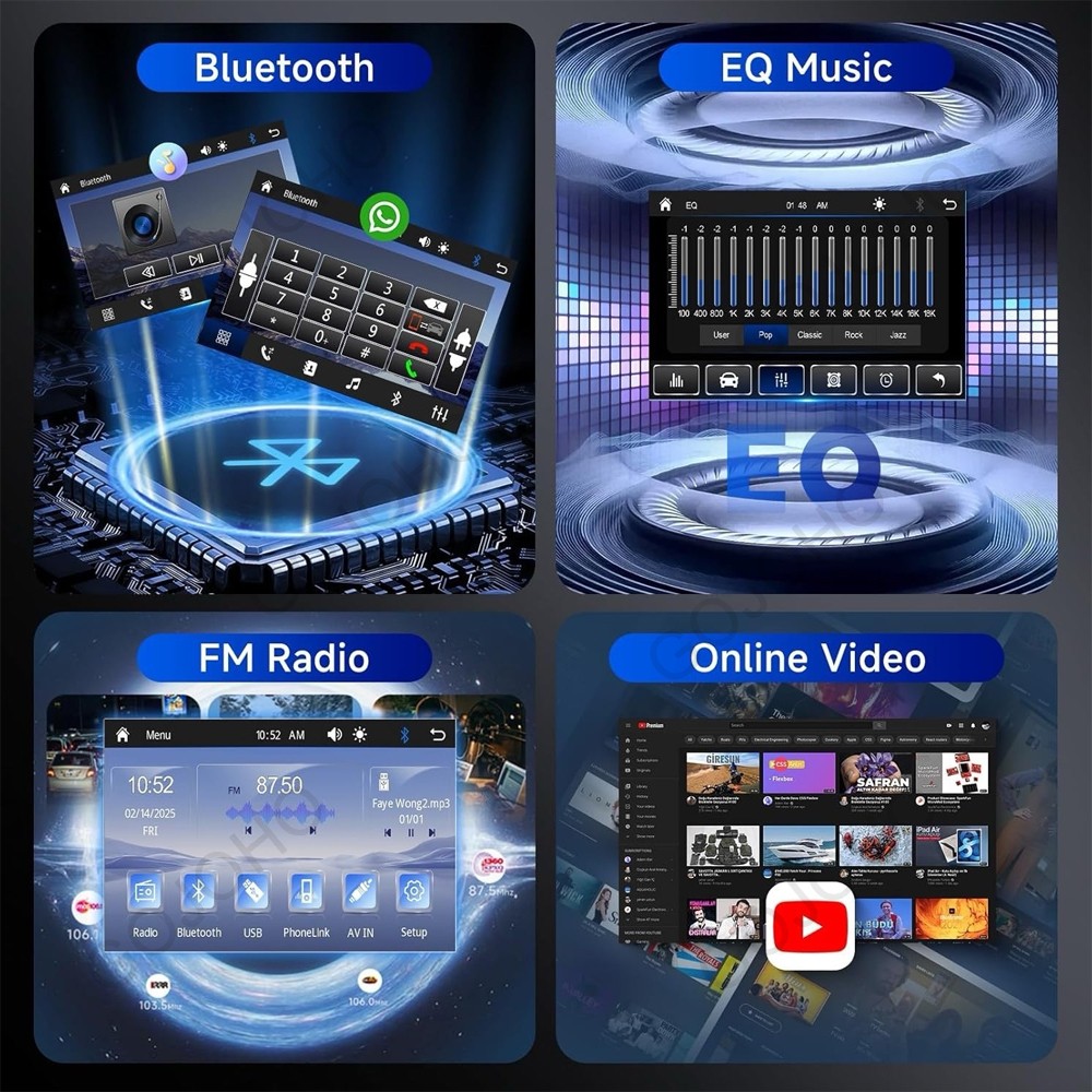7″ Single 1DIN Flip out Touch Screen Car Stereo Radio Bluetooth MP5 Player+CAM