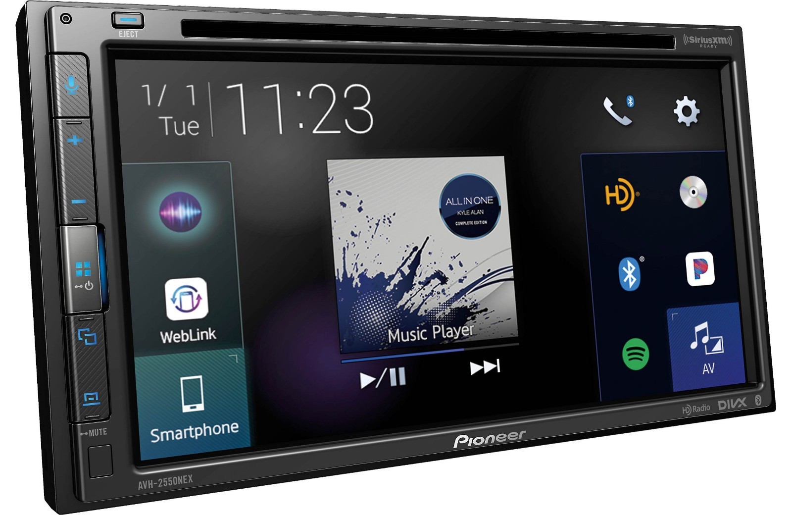 Pioneer AVH-2550NEX Multimedia DVD Receiver with 6.8″ WVGA Display
