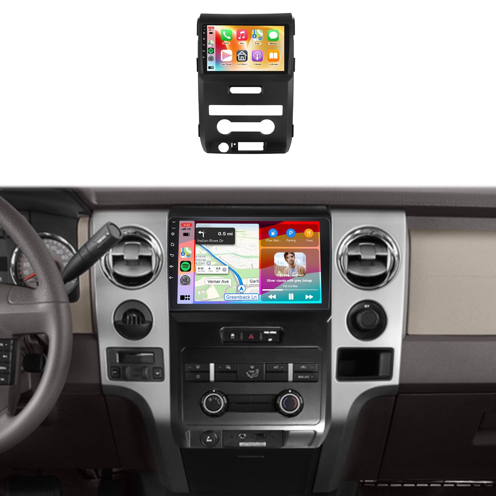 4+64G For 2009 2010 11 12 2013 Ford F150 Car Radio Auto GPS Carplay FM 1280*800