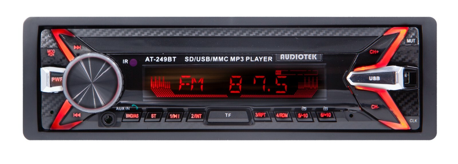 Audiotek AT-249BT Digital Receiver Bluetooth + 4x Crunch CS65C 6.5″ 600W Speaker