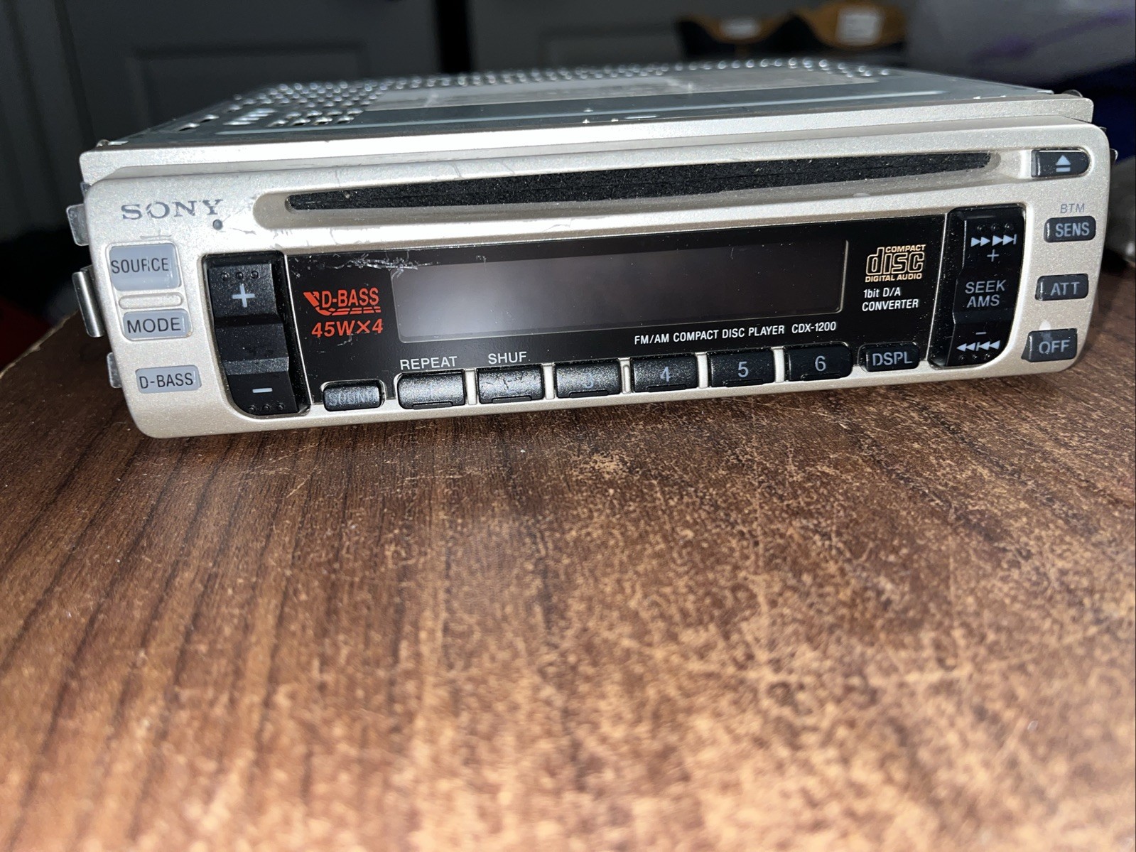 Sony CDX-1200 Car Stereo Radio CD Player Untested