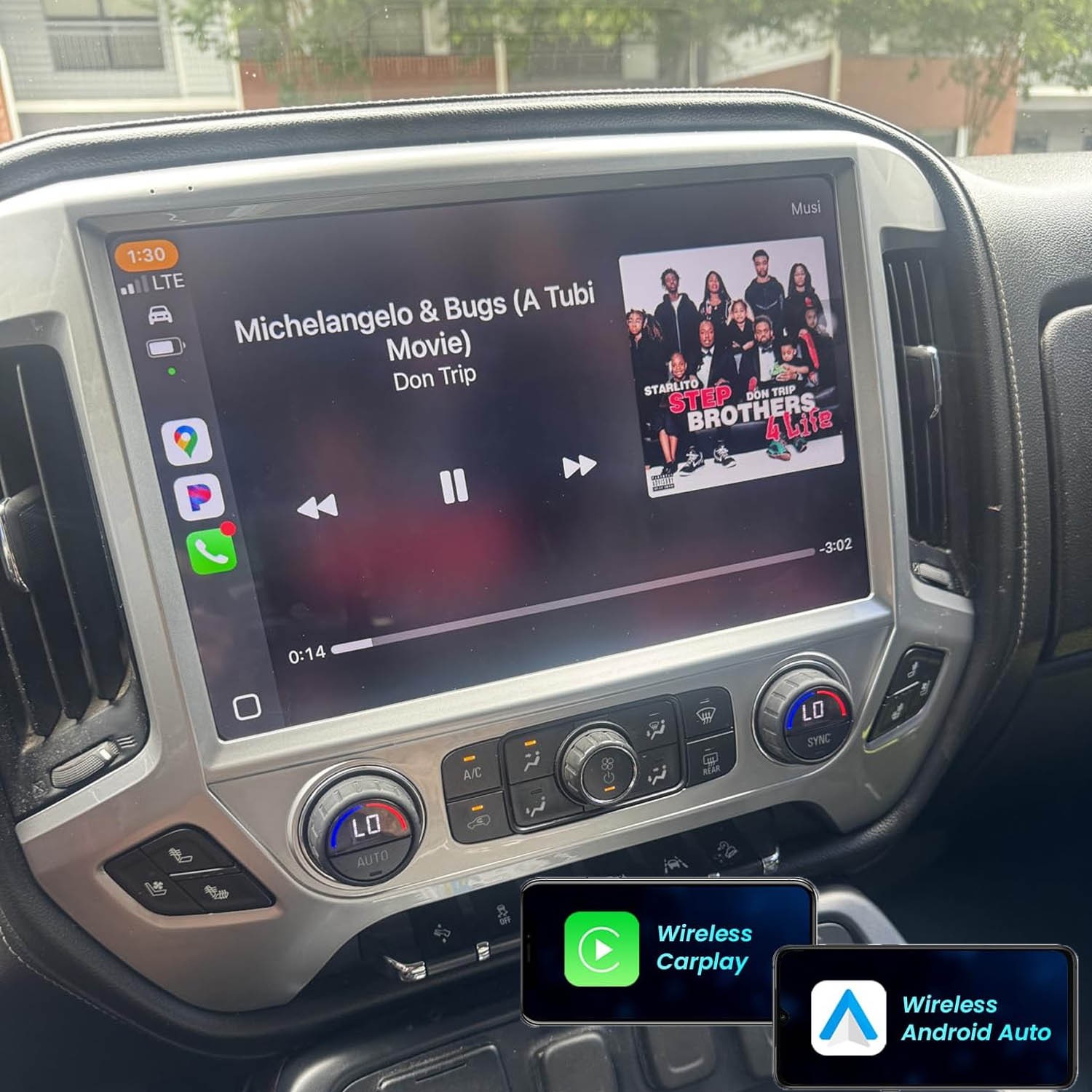 For 2014-2018 Chevy Silverado GMC Sierra 13.1” Carplay Car Stereo Radio 8+128GB