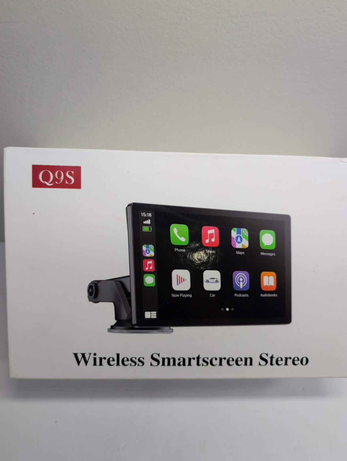 Wireless Apple Carplay Screen for Car 4K Dash Cam, 9″ Portable Apple Carplay & A