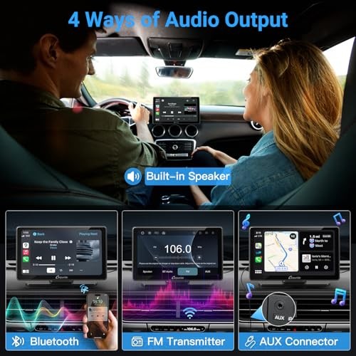 Carpuride W703 Wireless CarPlay 7 IPS 4K Front Camera