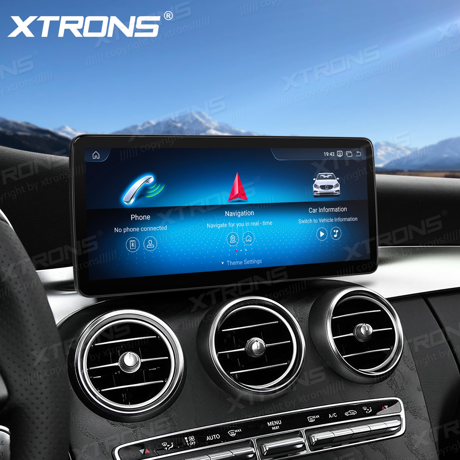 2K 12.3″ 8-Core Android Screen for Mercedes Benz C GLC W205 X253 NTG5.2 8+128G