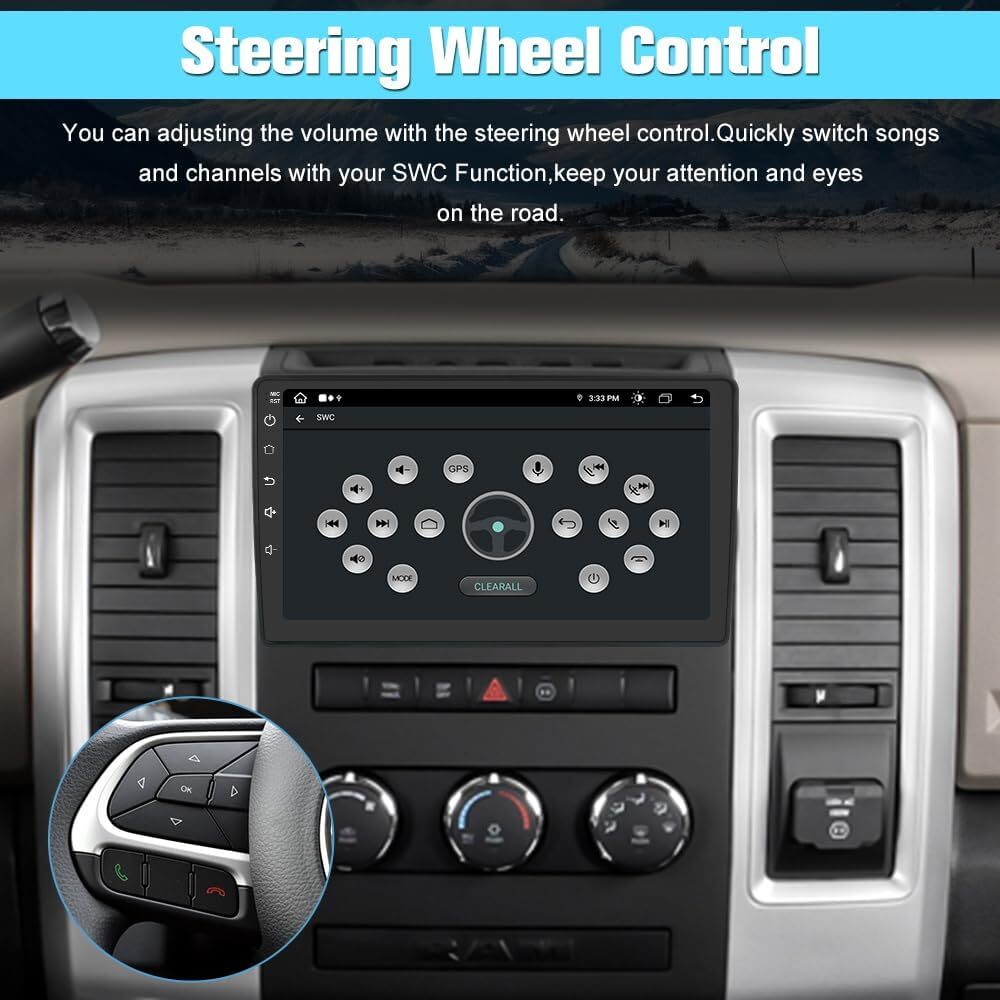 [4+64GB] Car Radio Stereo for Dodge RAM 2009-2012 Jeep Wrangler JK See Details