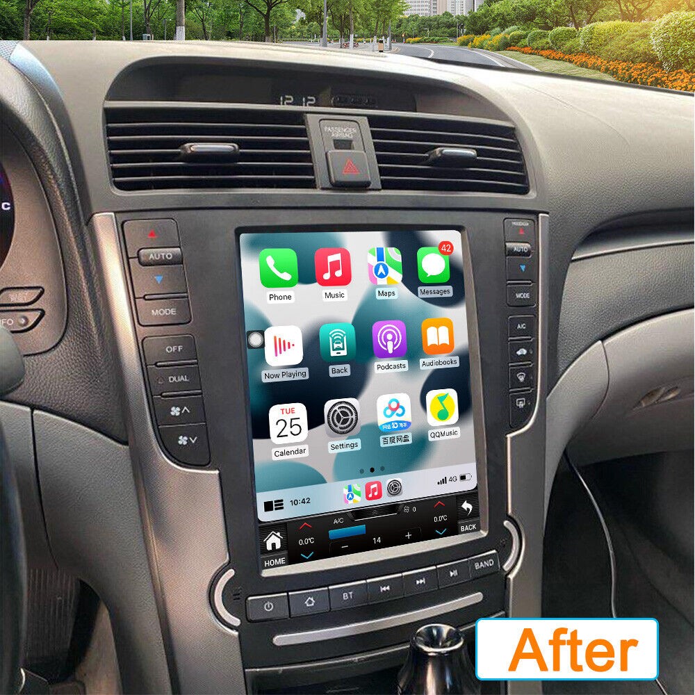 10.4″Android Car GPS Radio Stereo Apple CarPlay 64G For Honda Acura TL 2004-2008