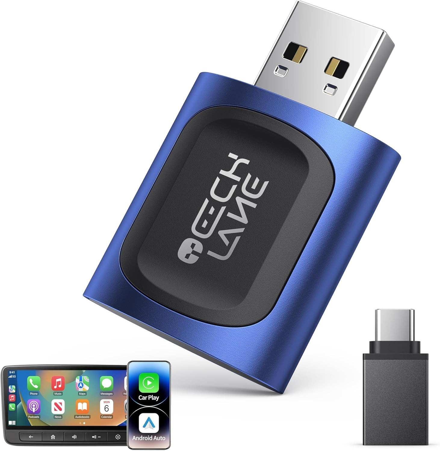 Wireless CarPlay Android Auto Adapter Bluetooth 5.4 USB C A 5G WiFi Stable