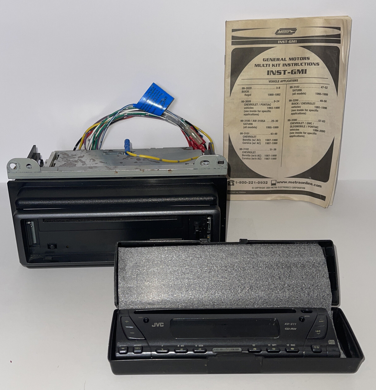 JVC KD S11 Car CD R RW Compatible Player Receiver AM FM Detachable Face Kit