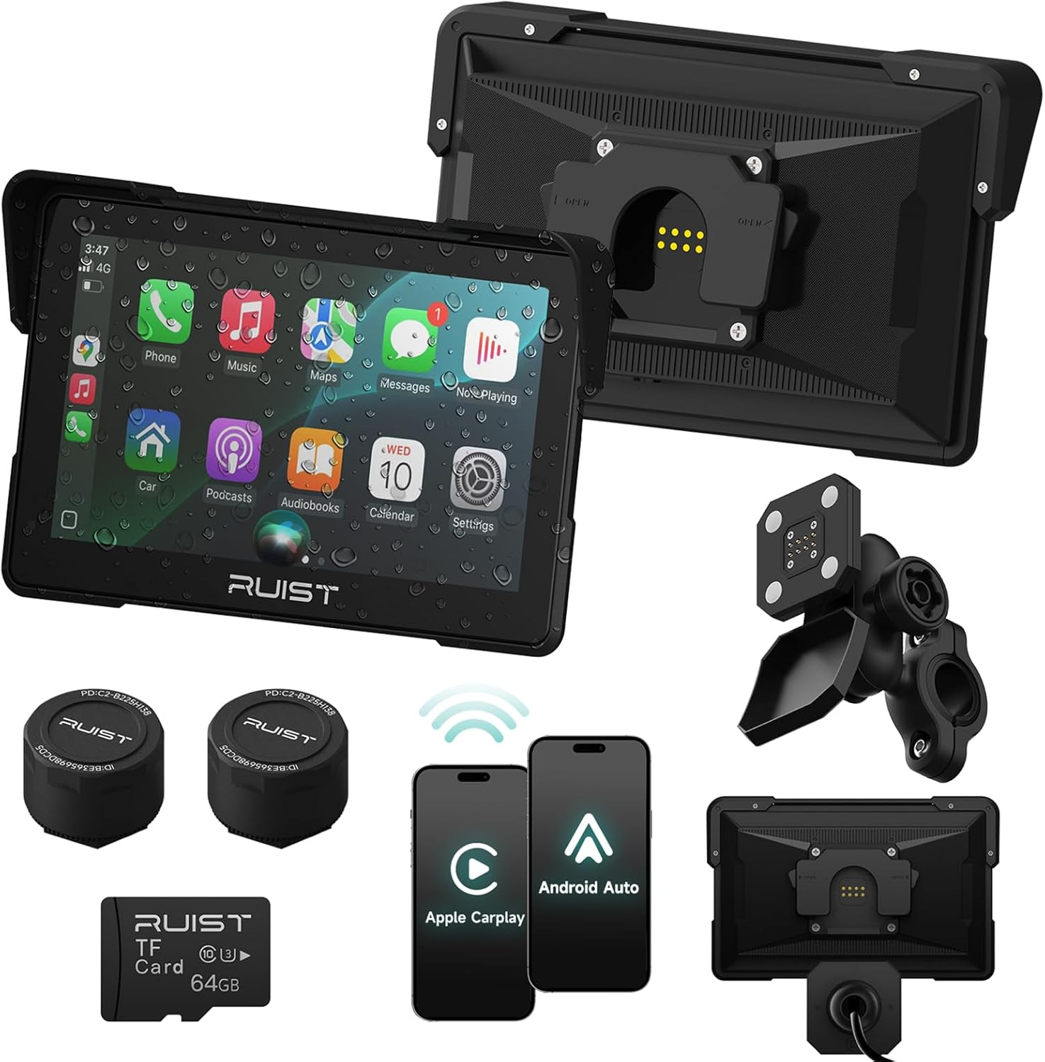 MOX70 Carplay for Motorcycle HD Touchscreen 7.0″, Wireless Apple Carplay & Andro