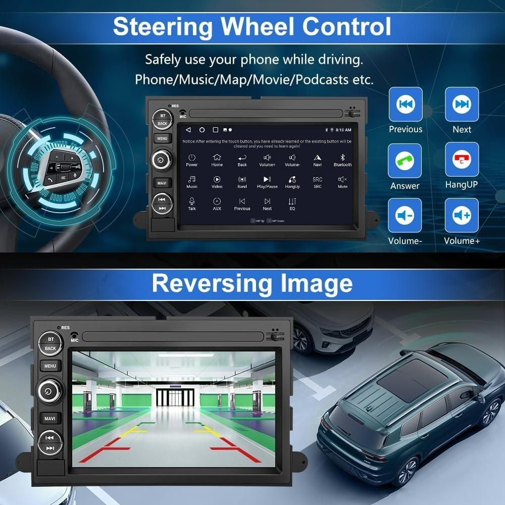 7″ 32G Android Auto Carplay for Ford F150 Expedition Fusion 2004-2014 +More