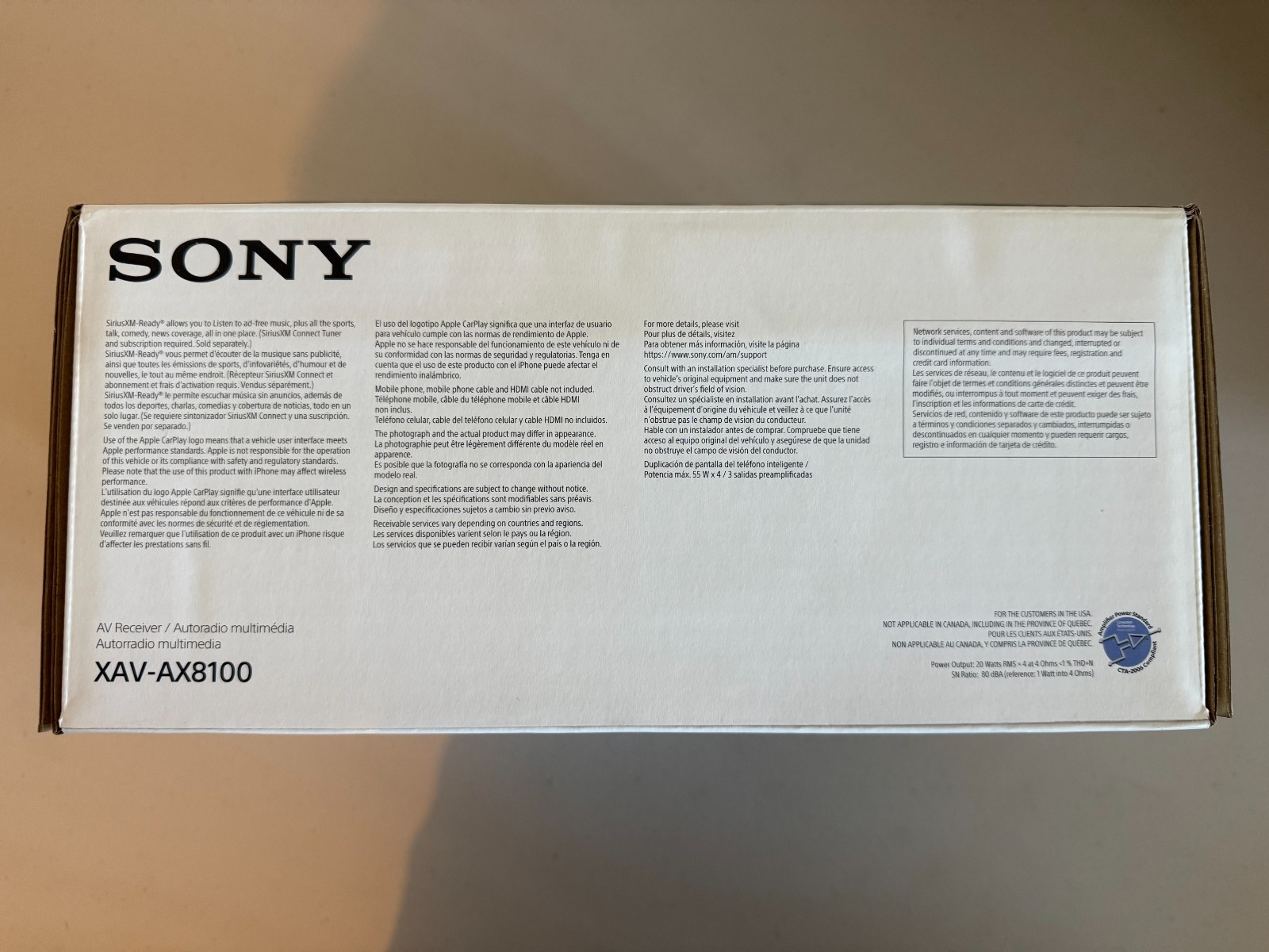 Sony XAV-AX8100 AV Receiver 8.95″ – Brand New