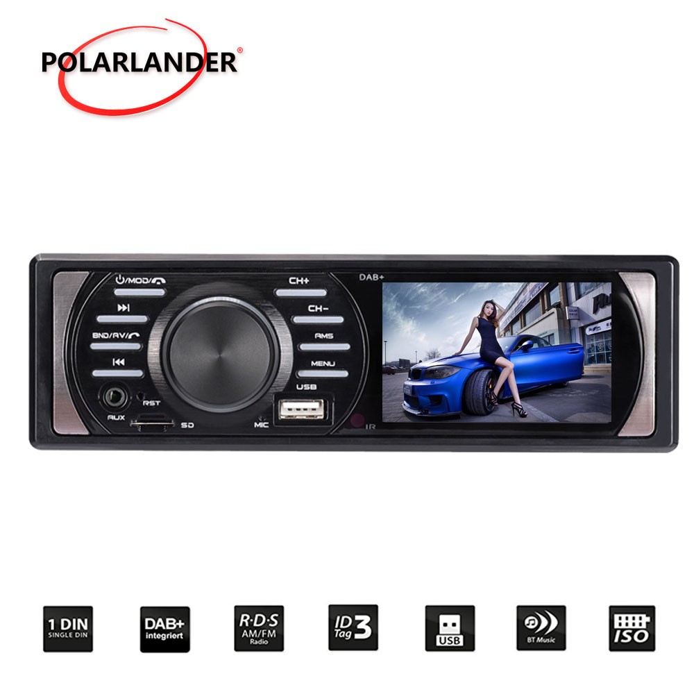 AUX 4×45W DAB+ 3 In MP5 1 Din USB TF Bluetooth Universal Car Stereo FM
