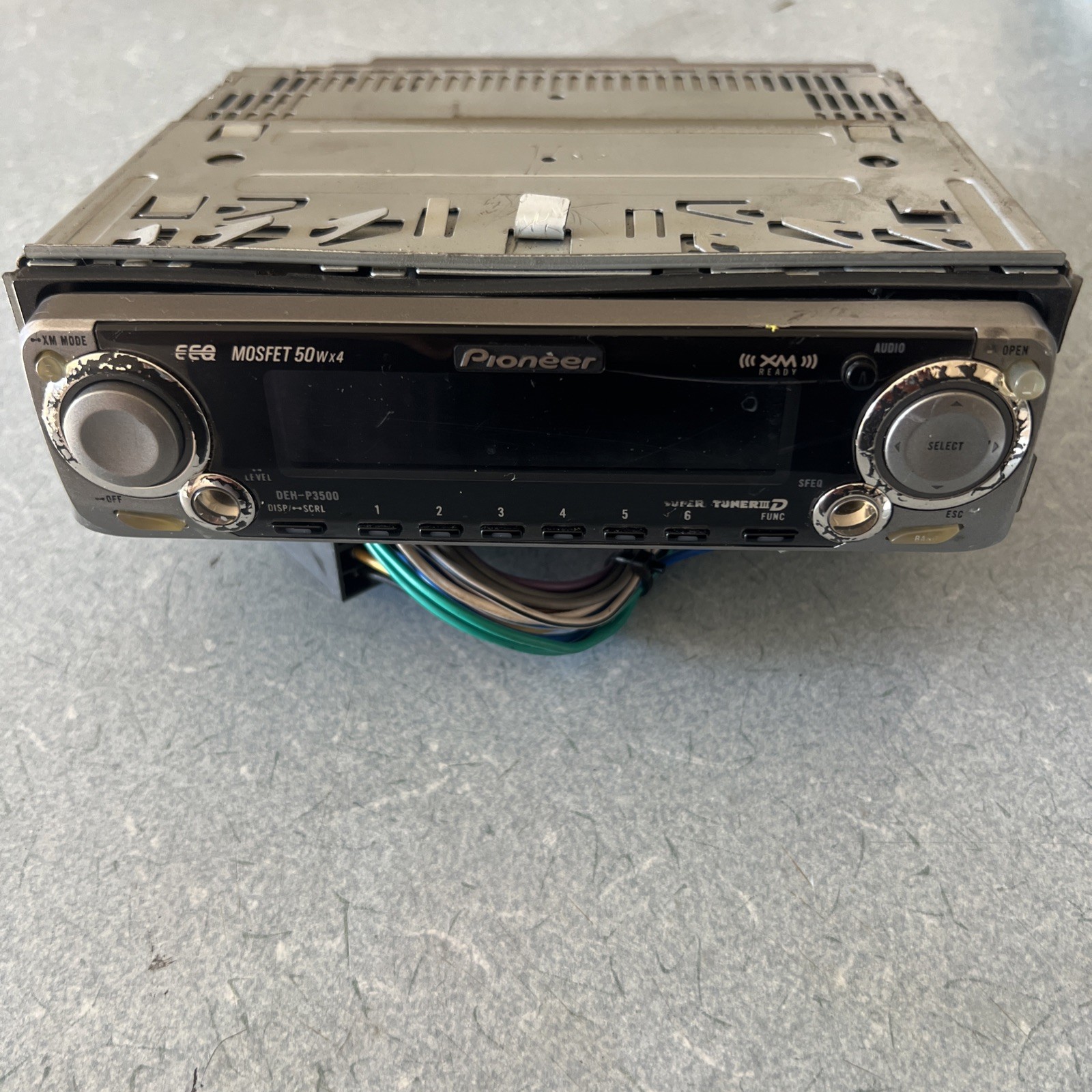 Pioneer Car Radio CD Player EEQ XM Ready 50Wx4 Super Tuner III DEH-P3500