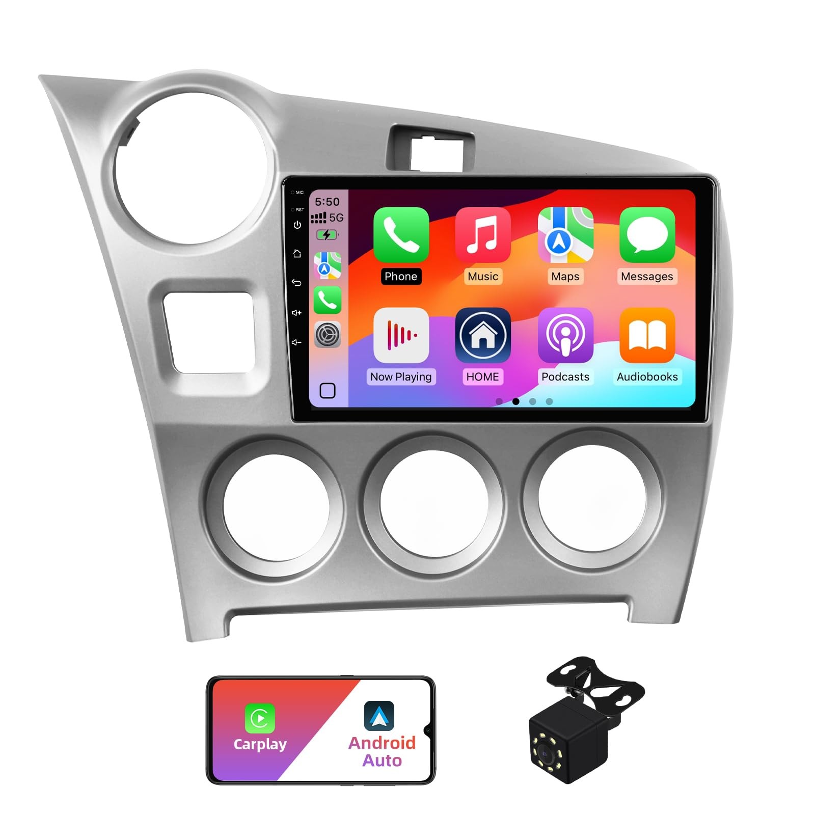 2+32G Android 13 Double Din Car Radio Stereo for Toyota Matrix 2009-2014…