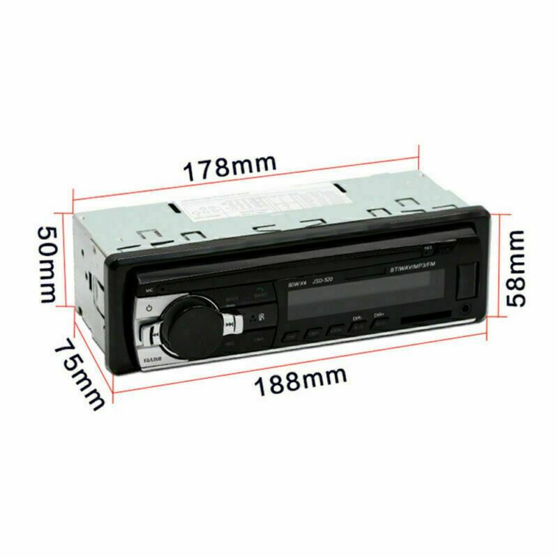 Bluetooth Car Stereo Audio In-Dash FM Aux Input Receiver SD USB MP3 Radio Player