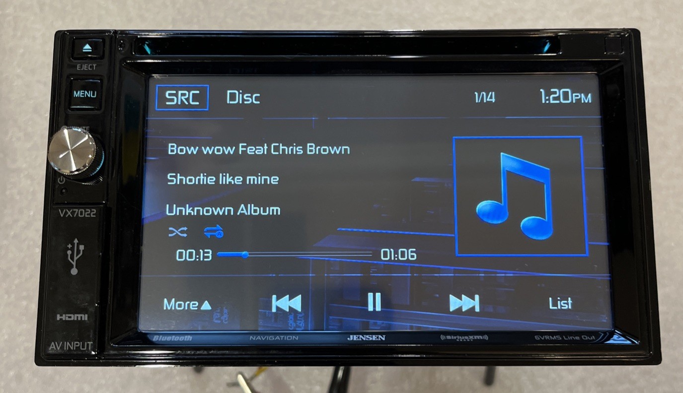 Jensen VX7022 Navigation Touchscreen Bluetooth Pandora USB DVD Player